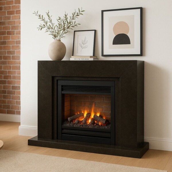 Elektrokamin-Premium-P-12-Nero-Fossilstein-Schwarz-Optimyst-Garvens