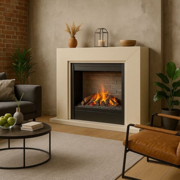 Elektrokamin-Premium-P-12-Nero-Fossilstein-creme-weiss-Garvens-Optimyst