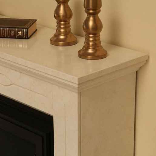 Elektrokamin Global de Luxe 04, marmoriert beige-creme