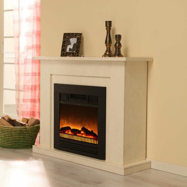 - Elektrokamin Global de Luxe 58, Mangoholz sand blast / Mumbai