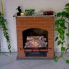 Elektrokamin Roma Rotbraun mit Spiegelachsen-Technik (Optiflame)