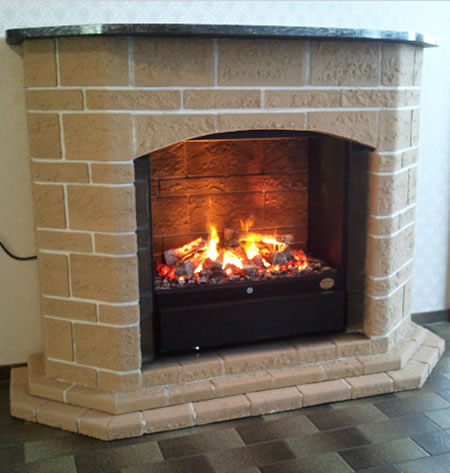 - Manufaktur Elektrokamin Athen de Luxe, Sandstein