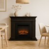 Elektrokamin KOS Fossilstein Marmor schwarz Optiflame Garvens