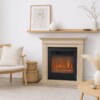 Elektrokamin Xaralyn Cadiz Optiflame | Fossilsteinmarmor creme-weiß