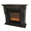 Elektrokamin Xaralyn Kreta Optiflame | Fossilsteinmarmor schwarz