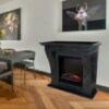 Elektrokamin Xaralyn Kreta Optiflame | Fossilsteinmarmor schwarz