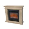 Elektrokamin Xaralyn Kreta-Mini Fossilsteinmarmor creme-weiß | Optiflame