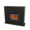 Xaralyn Elektrokamin Nero Optiflame | Fossilsteinmarmor schwarz | Garvens
