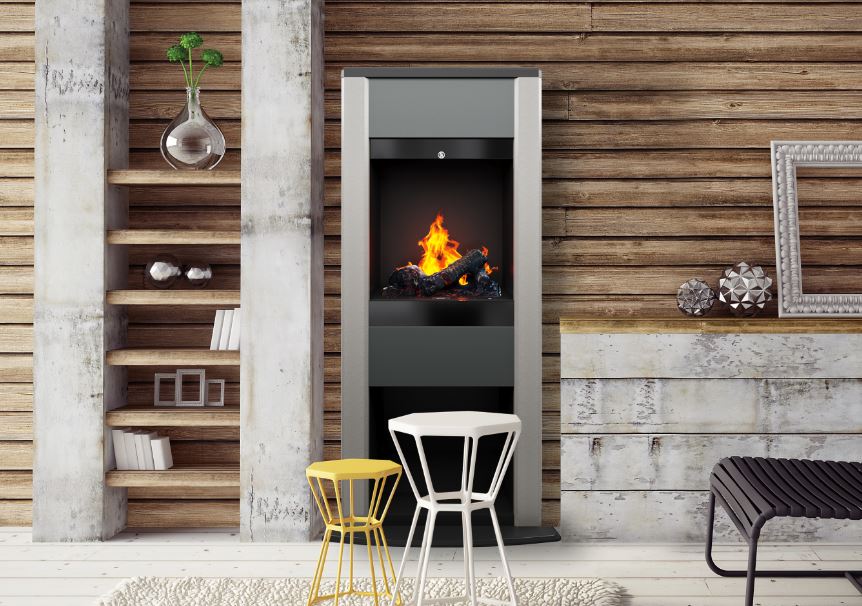 Elektrokamin Leonardo - Moderne Eleganz in schwarz und braun