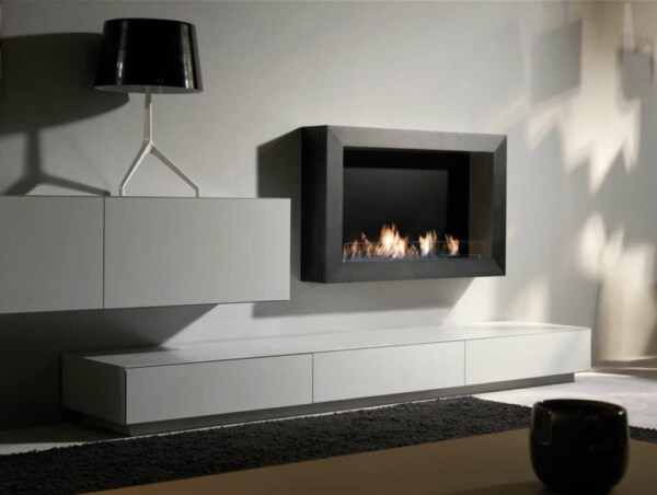 Bio Flame CADIZ, MDF weiß / Garvens | Elektrokamine und Ethanol Kamine