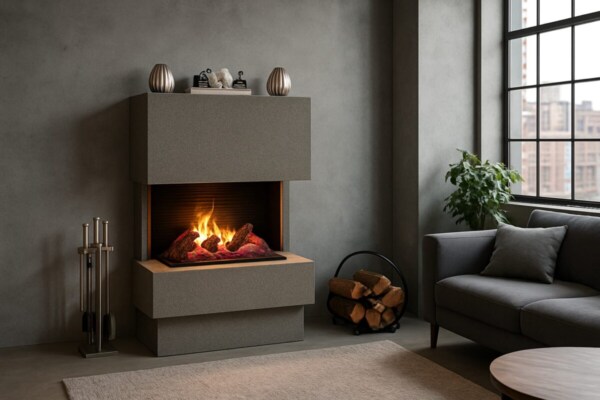 Elektrokamin-Nuoro-Bentonlook-grau-Garvens
