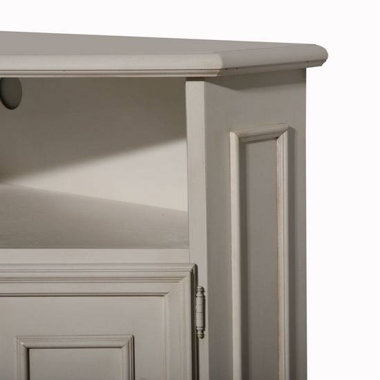 Garvens Möbel TV-/ Phono-Eckschrank Verona, weiß / Albero / Anrichte