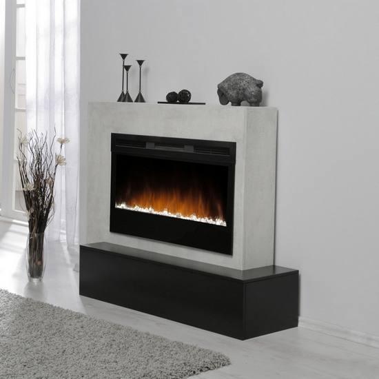 Elektrokamin Global k88, betongrau/schwarz / Alicante / Albero