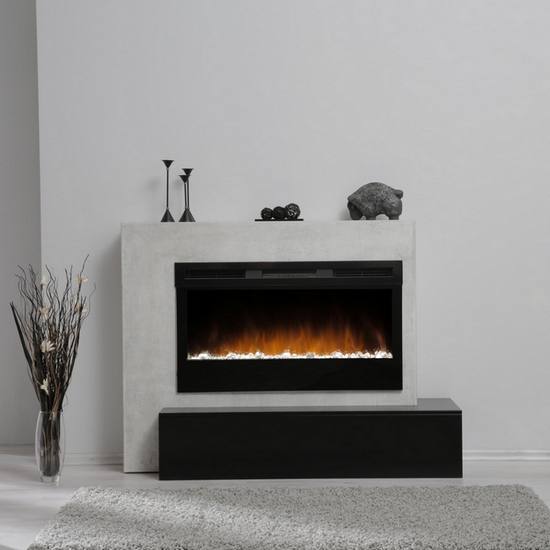 Elektrokamin Global k88, betongrau/schwarz / Alicante / Albero