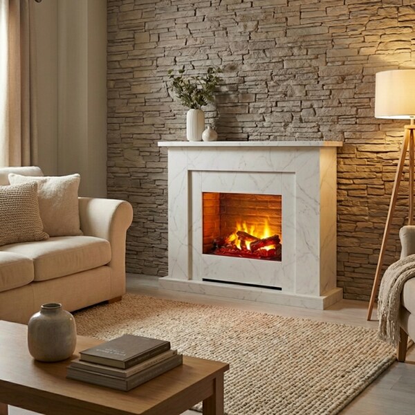 Aerzener-Elektrokamin-Perth-Marmoriert-beige-ceme-Optimyst-Stein-Garvens