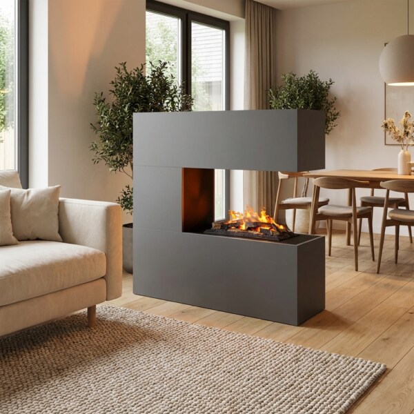 Glow Fire Schiller grau