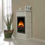 Elektrokamin Albero Möbel Binz brillant-weiß | Optiflame | Gebrüder Garvens Elektrokamine