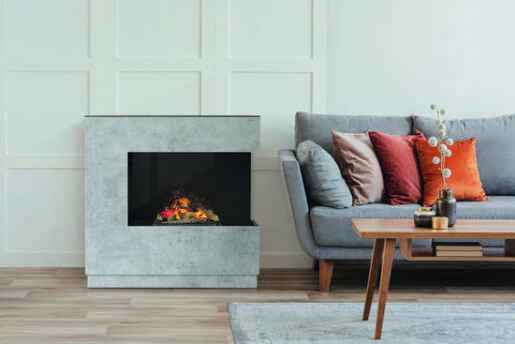 Elektrokamin Leonardo - Moderne Eleganz in schwarz und braun