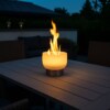 Quarzglas Tisch-Feuerschale QFlame Set Table 20 Stainless Steel