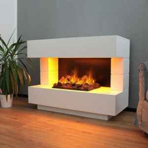 Glow Fire Kant Elektrokamin weiß