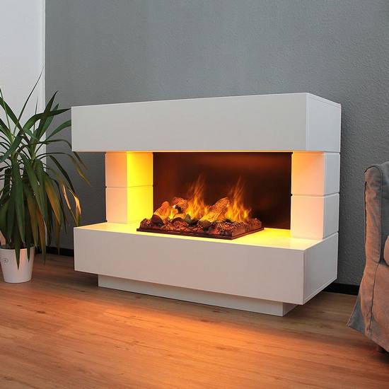 Glow Fire Kant Elektrokamin weiß