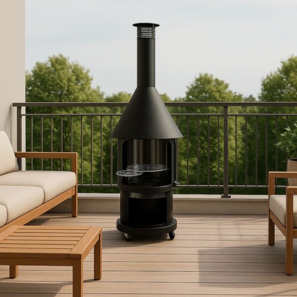 Firestar-DN-550-Swing-Schwarz-Outdoor-Grillkamin-Garvens