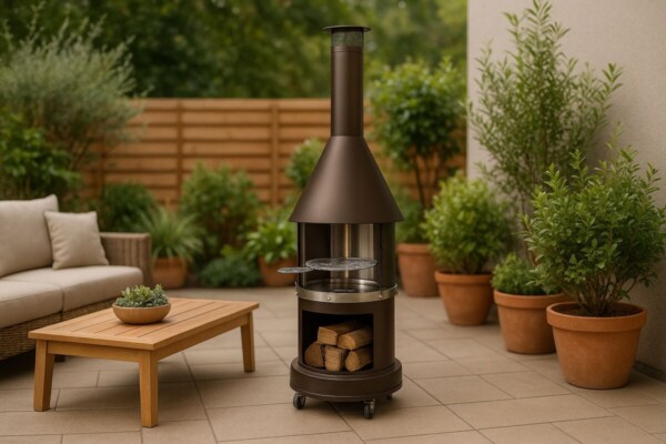 Firestar-DN-650-Swing-braun-metallic-Outdoor-Grillkamin-Garvens
