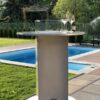 Firestar Ambiente Bartable Edelstahl | Gebrüder Garvens Elektrokamine