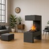 Elektrokamin Glow Fire Mozart in grau | 3-D Wasserdampf