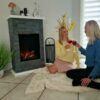 Elektrokamin Grömitz Schiefer grau | Gebrüder Garvens Elektrokamine