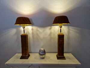 Hochwertige Tischlampe Rostoptik
