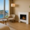 Glow Fire Elektrokamin Poseidon weiß Optimyst Garvens