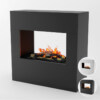 Optimyst-Inside-Elektrokamin Glow Fire Goethe schwarz | Raumteiler | Gebrüder Garvens Elektrokamine