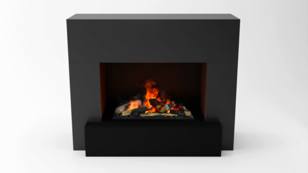 Glow Fire Elektrokamin Hauptmann schwarz | Optimyst-Inside | Gebrüder Garvens Elektrokamine