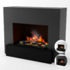 Glow Fire Elektrokamin Hauptmann schwarz | Optimyst-Inside | Gebrüder Garvens Elektrokamine