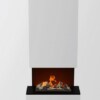 Elektrokamin Glow Fire Hölderlin hoch weiß | Optimyst-Inside | moderner Elektrokamin