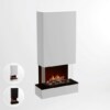 Elektrokamin Glow Fire Hölderlin hoch weiß | Optimyst-Inside | moderner Elektrokamin