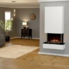 Elektrokamin Glow Fire Hölderlin hoch weiß |Optimyst-Inside | moderner Elektrokamin