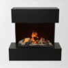 Elektrokamin Glow Fire Hölderlin schwarz | Opti-myst-Inside | Gebrüder Garvens Elektrokamine