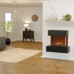 Elektrokamin Glow Fire Hölderlin schwarz | Opti-myst | Gebrüder Garvens Elektrokamine