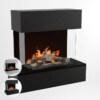 Elektrokamin Glow Fire Hölderlin Sims schwarz / Optimyst-Inside | Gebrüder Garvens Elektrokamine
