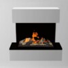 Elektrokamin Glow Fire Hölderlin Sims weiß / schwarz | Optimyst-Inside| Gebrüder Garvens Elektrokamine