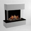 Elektrokamin Glow Fire Hölderlin Sims weiß / schwarz | Optimyst-Inside|Gebrüder Garvens Elektrokamine
