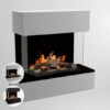 Elektrokamin Glow Fire Hölderlin Sims weiß / schwarz | Optimyst-Inside| Gebrüder Garvens Elektrokamine