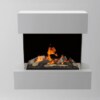 Elektrokamin Glow Fire Hölderlin Sims weiß / weiß |Optimyst-Inside | Gebrüder Garvens Elektrokamine