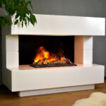 Glow Fire Kant Elektrokamin weiß