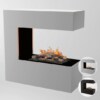 Elektrokamin Glow Fire Schiller weiß Hängend | Opti-myst-Inside |Gebrüder Garvens seit 1964
