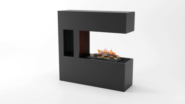 Elektrokamin Glow Fire Schiller Pocket schwarz | Optimyst-Inside | Gebrüder Garvens Elektrokamine