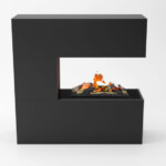 Elektrokamin Glow Fire Schiller schwarz | Opti-myst | Gebrüder Garvens Elektrokamine