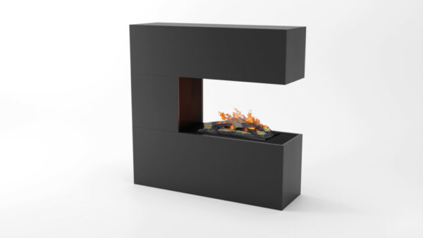 Elektrokamin Glow Fire Schiller schwarz | Opti-myst | Gebrüder Garvens Elektrokamine